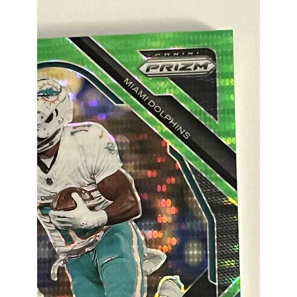 Tyreek Hill Panini Prizm Neon Green Jersey Relic Dolphins